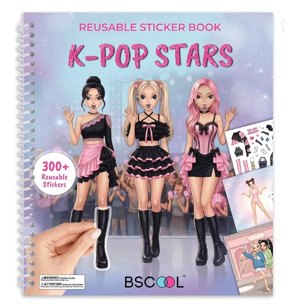 BSCOOL K-Pop Stars reusable sticker book