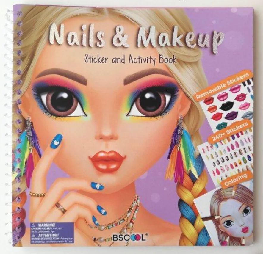 BSCOOL Nails & Makeup sticker and activity book