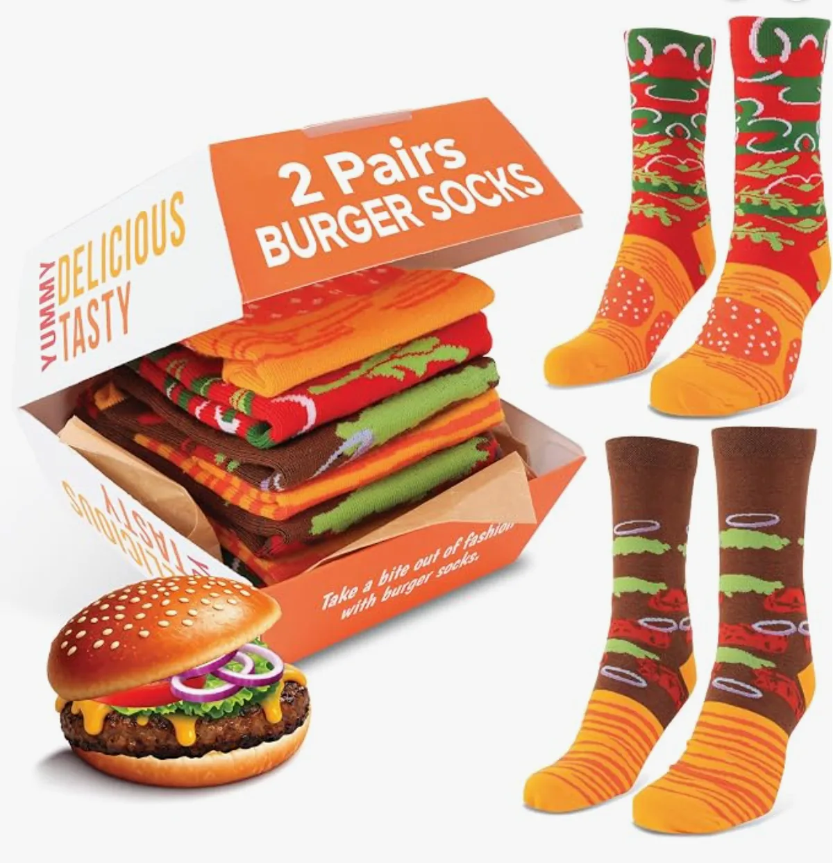 Pop Craze burger socks gift box