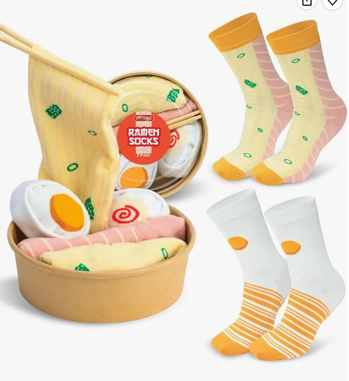 Pop Craze ramen socks gift bowl