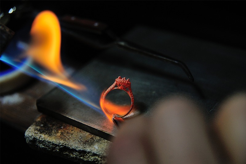 Process in creating jewelry ring